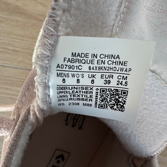 ❤️Converse Chuck 70 Hi Suede Pebble Pink Size 6 Mens Shoes Sneakers A07901C New - Picture 7 of 9